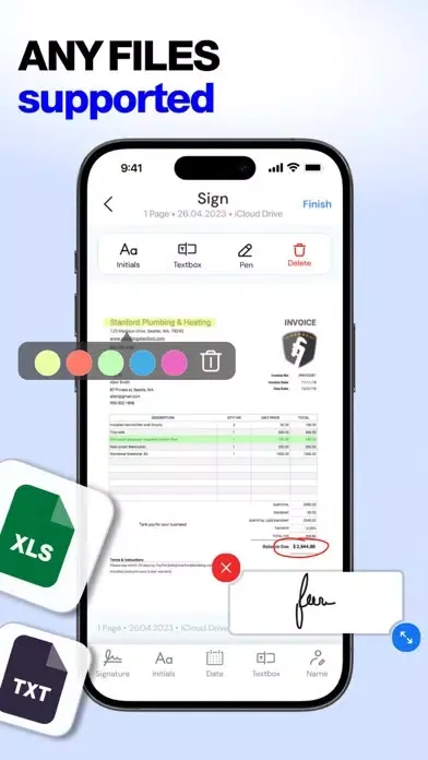 Zrzuty ekranu Sign Docs - eSign Form Filler