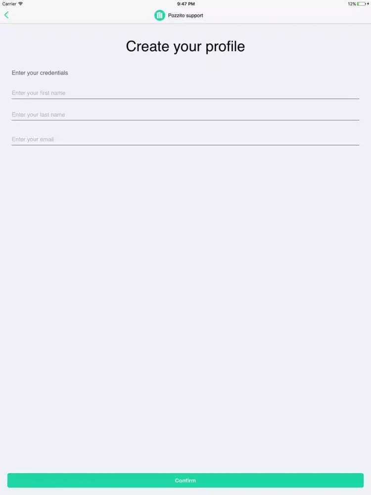 Pozzito Client iPad  سکرین شاٹس