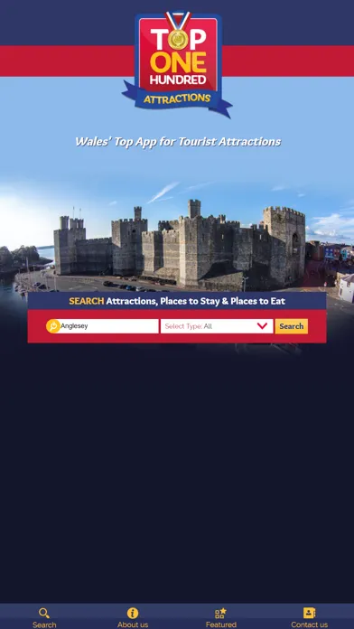 Capturas de tela do Wales Top 100 Attractions