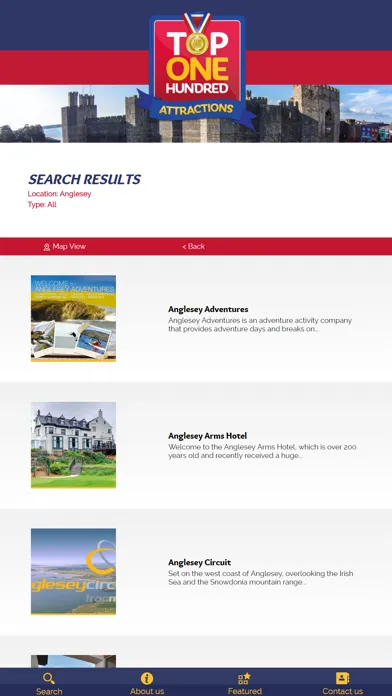Capturas de tela do Wales Top 100 Attractions