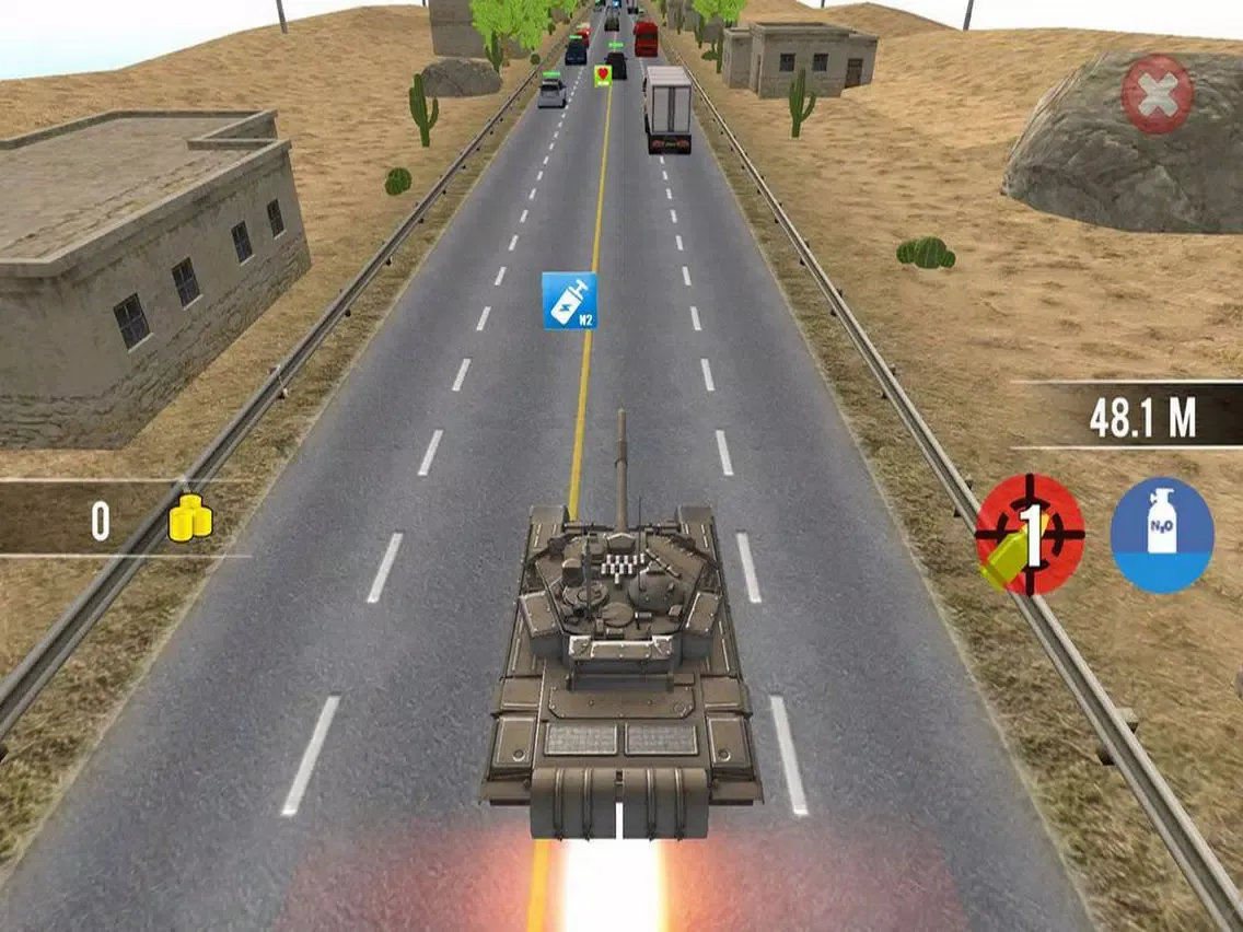 Zrzuty ekranu Crazy Tank: Traffic Speed iPad 