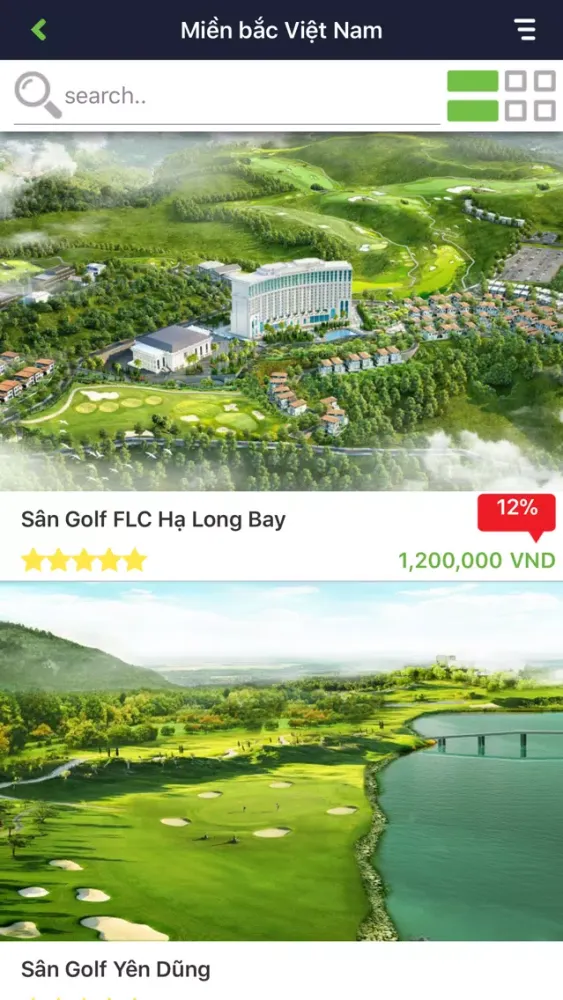 Capturas de tela do iGOLF