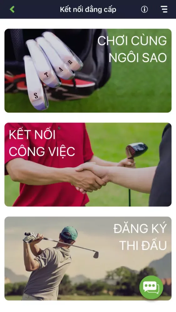 Capturas de tela do iGOLF
