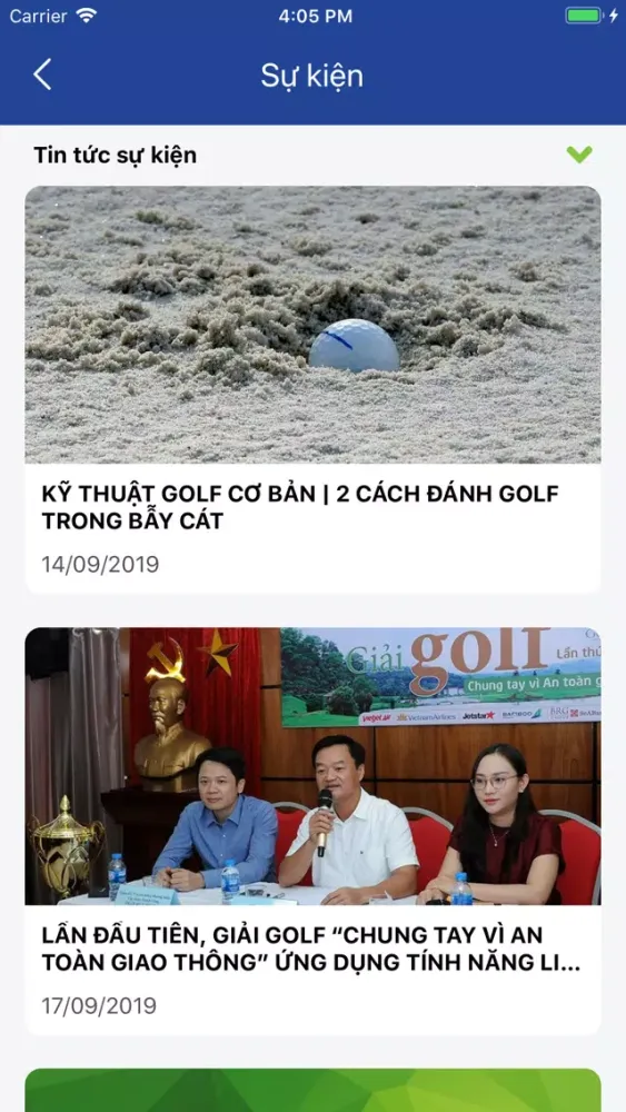 Ảnh chụp màn hình của Trang An iGOLF