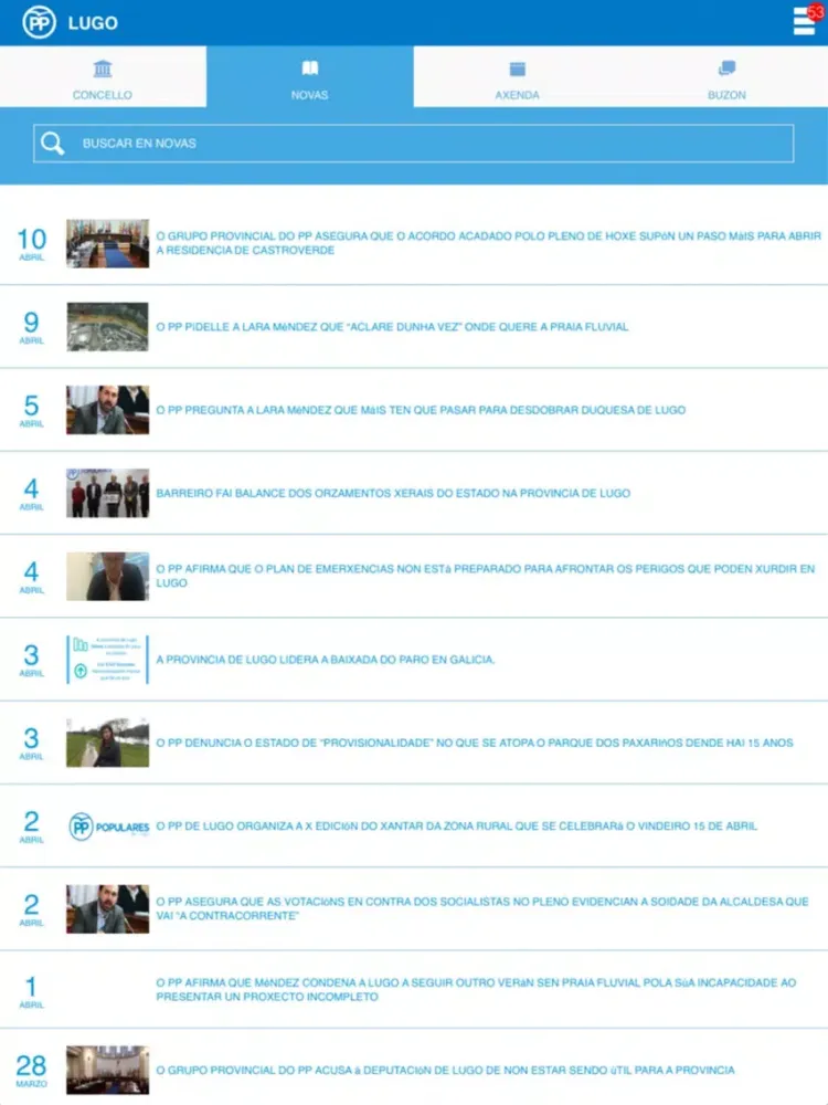 Capturas de tela do Populares Lugo App iPad 