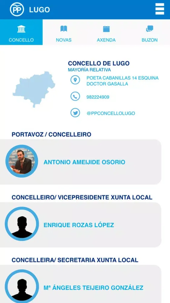 Capturas de tela do Populares Lugo App