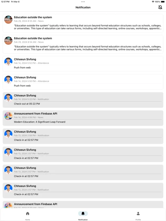 VI-Student Portal iPad  Ekran Görüntüleri