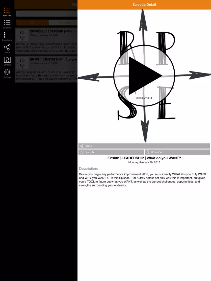 Zrzuty ekranu REPS Radio iPad 