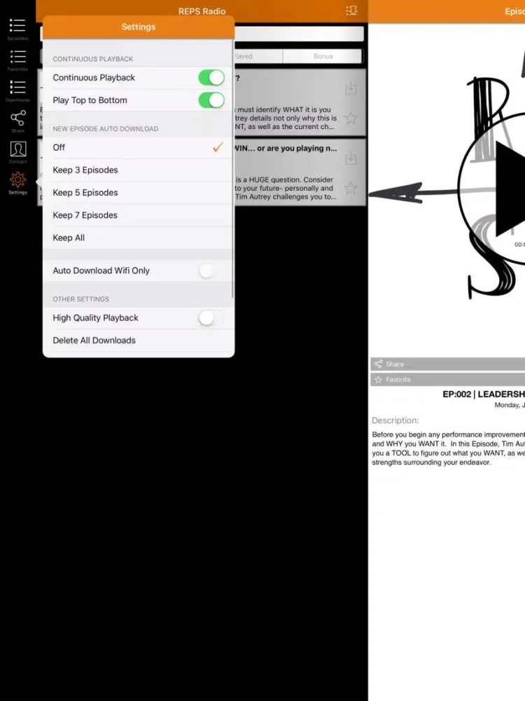 Tangkapan skrin REPS Radio iPad 