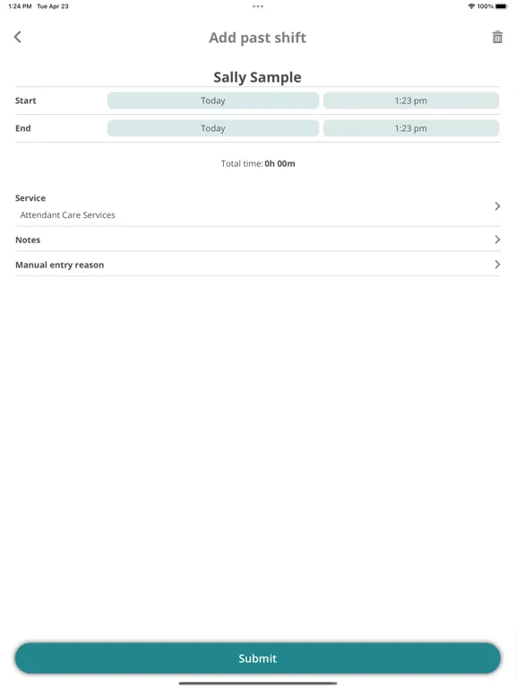 Zrzuty ekranu Time4Care iPad 