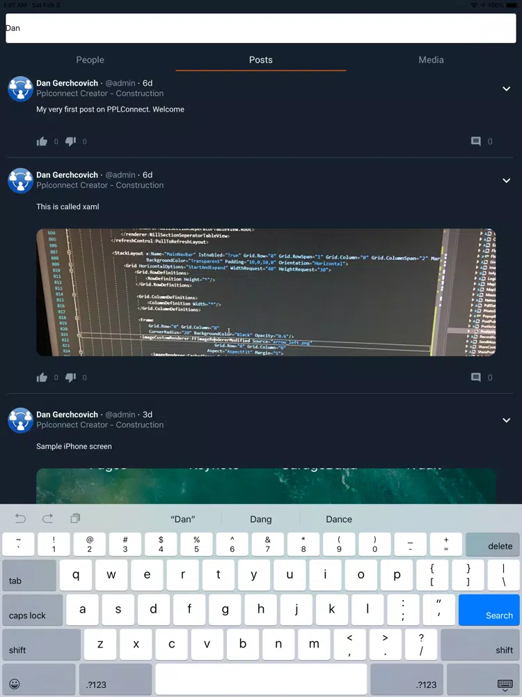 PPLConnect iPad  スクリーンショット