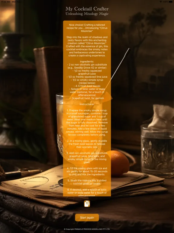 My Cocktail Crafter iPad  Screenshots