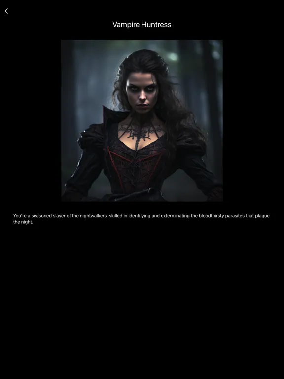 Tangkapan layar Realm Wayfarer: Text Based RPG iPad 