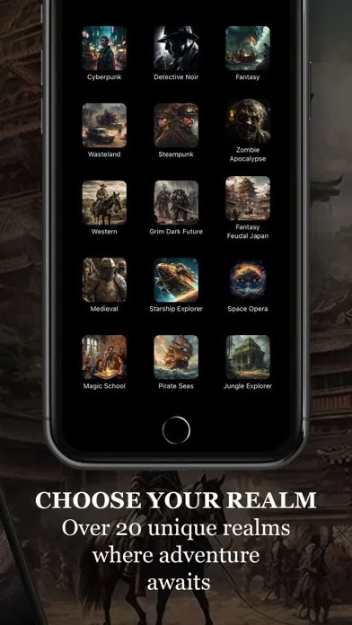 Tangkapan layar Realm Wayfarer: Text Based RPG
