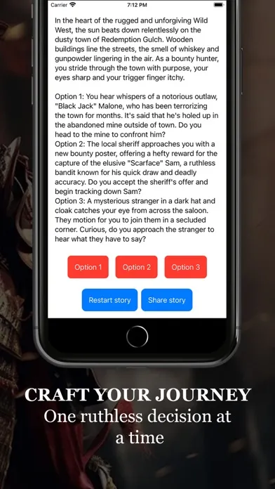 Tangkapan layar Realm Wayfarer: Text Based RPG