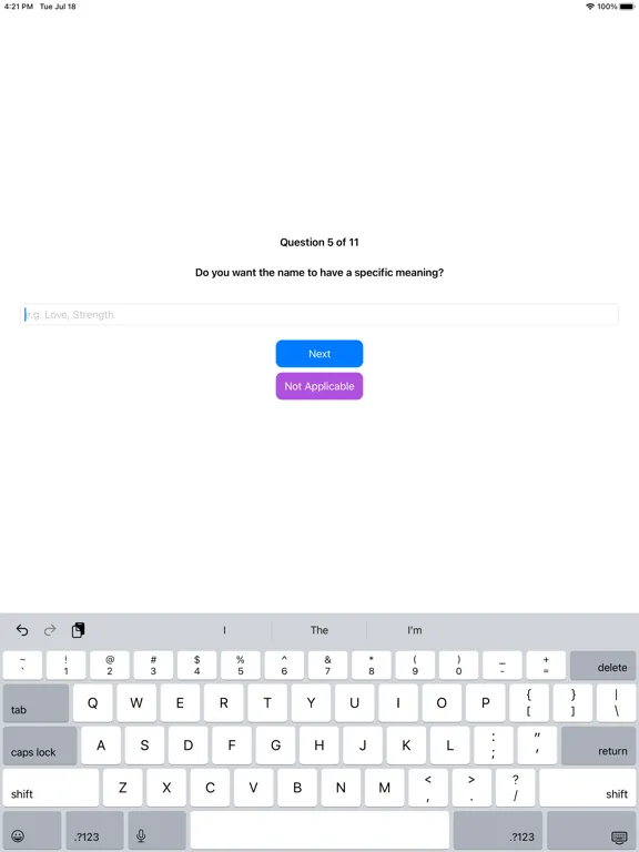 Tailored Baby Names iPad  Screenshots