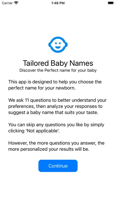 Tailored Baby Names Screenshots