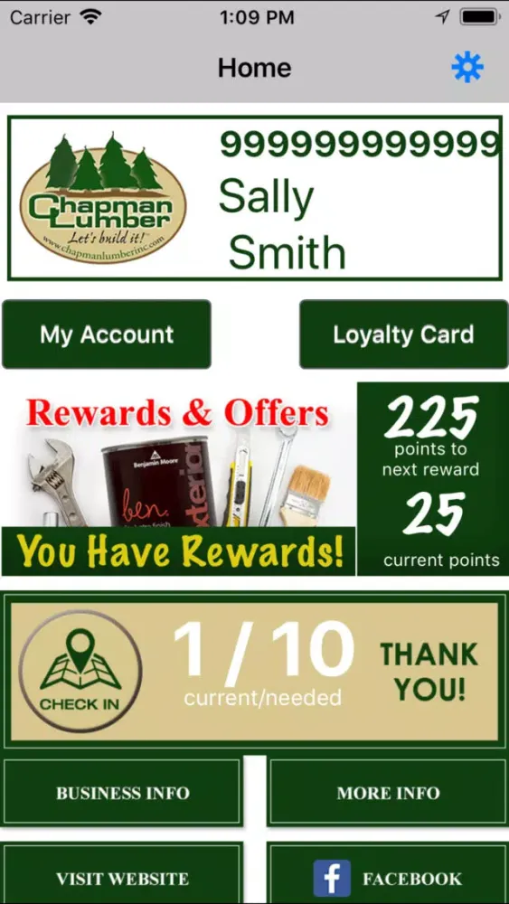 Zrzuty ekranu Chapman Rewards