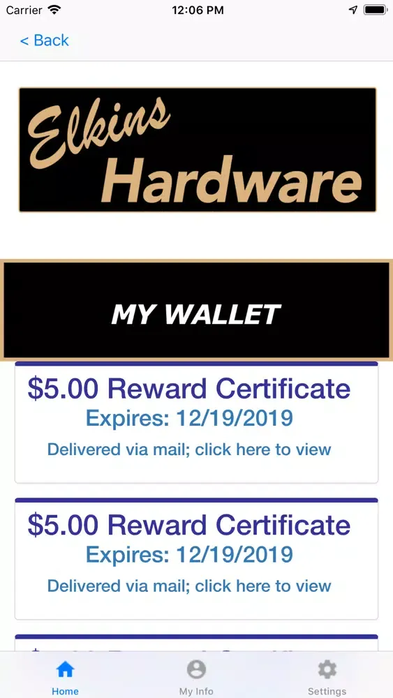 Elkins Hardware Rewards スクリーンショット