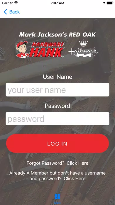 Screenshot di Red Oak Hardware Hank