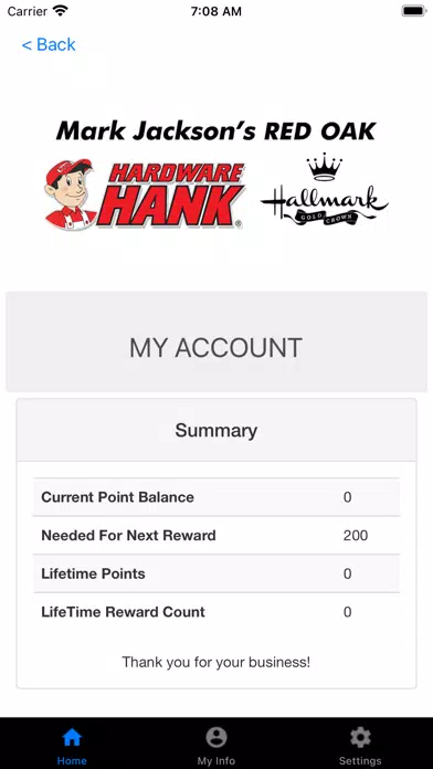 Screenshot di Red Oak Hardware Hank