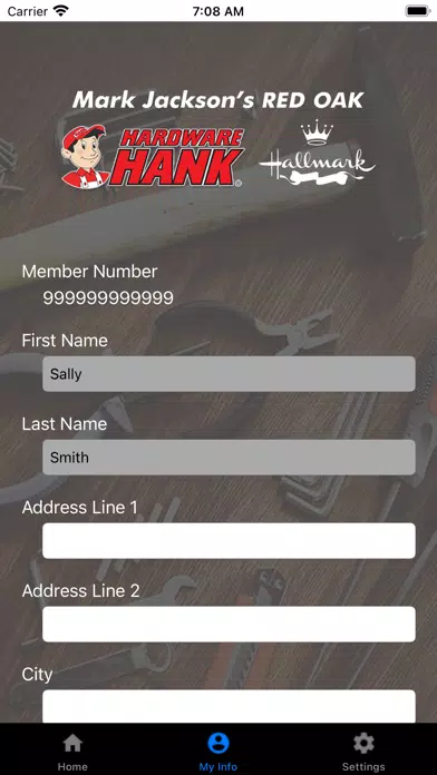 Screenshot di Red Oak Hardware Hank