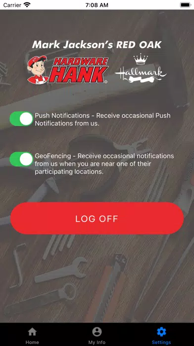 Screenshot di Red Oak Hardware Hank