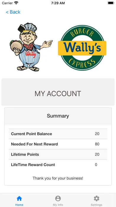 ภาพหน้าจอของ Wally's Burger Express