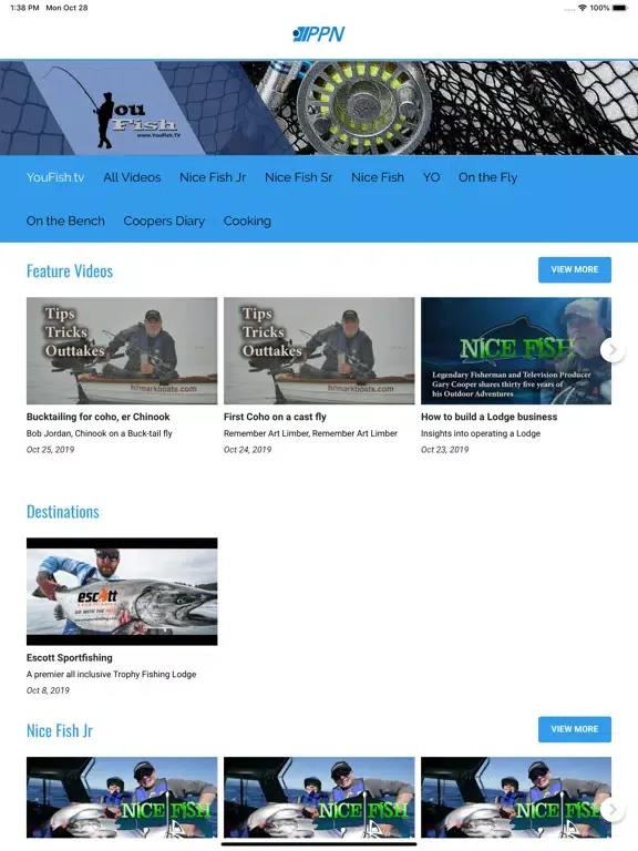 YouFish.TV iPad  Screenshots