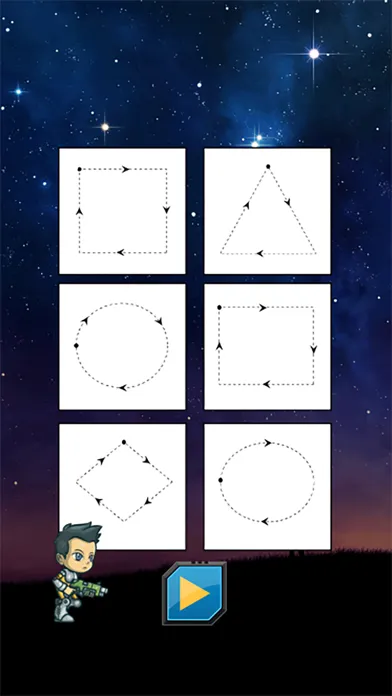 Draw Geometric Shapes Tracing Game سکرین شاٹس