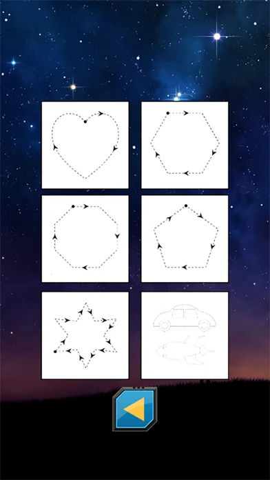 Draw Geometric Shapes Tracing Game سکرین شاٹس