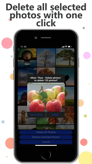 Delete photos by slide finger Screenshots