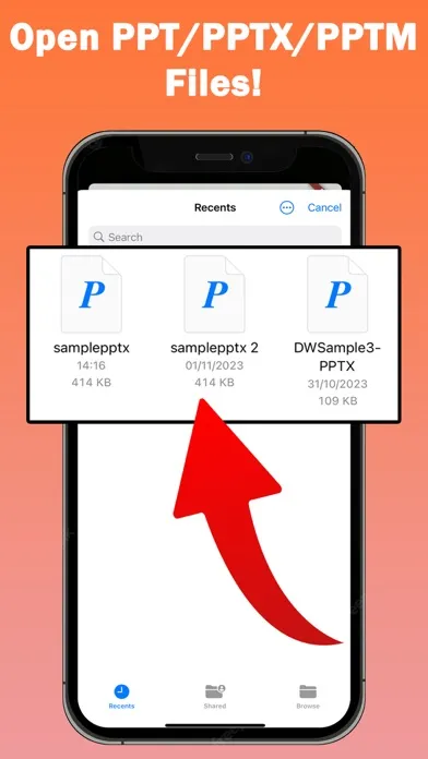 PPTX PPT PPTM To PDF Reader應用截圖