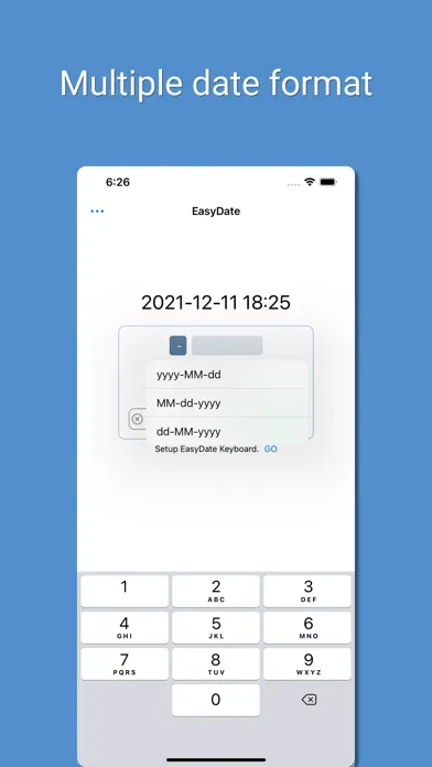 Capturas de pantalla de Easy Date Calculator, Keyboard