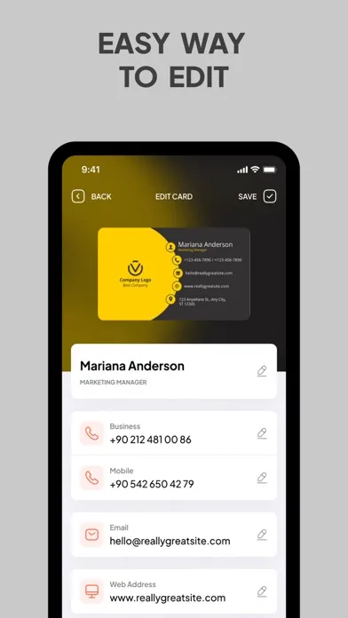 Lines - Business Card Scanner স্ক্রিনশট
