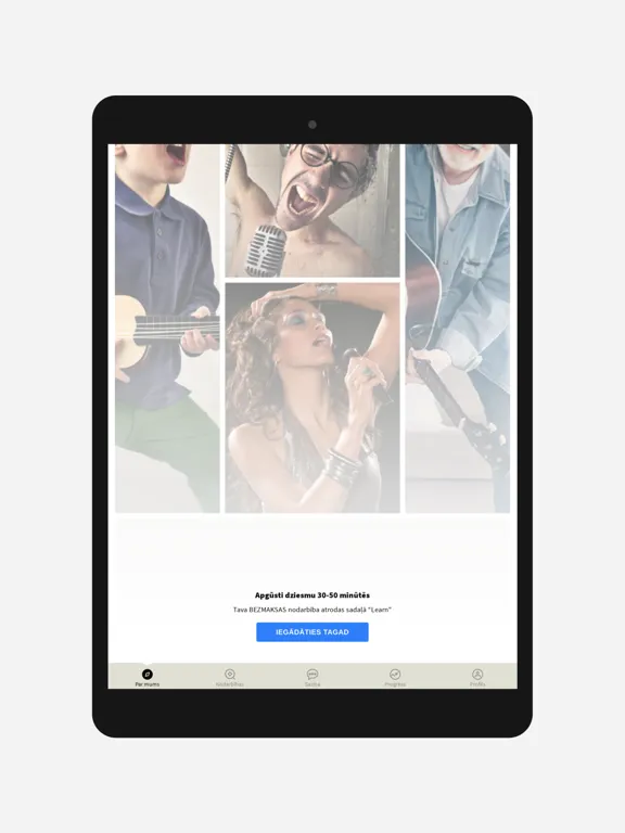 Tangkapan layar Vocal Master iPad 