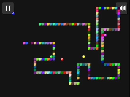 Snake 2 - Rainbow Worm iPad  स्क्रीनशॉट