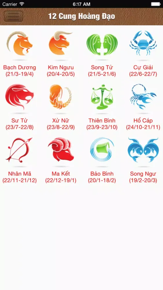 Tangkapan skrin Xem tử vi - tử vi trọn đời