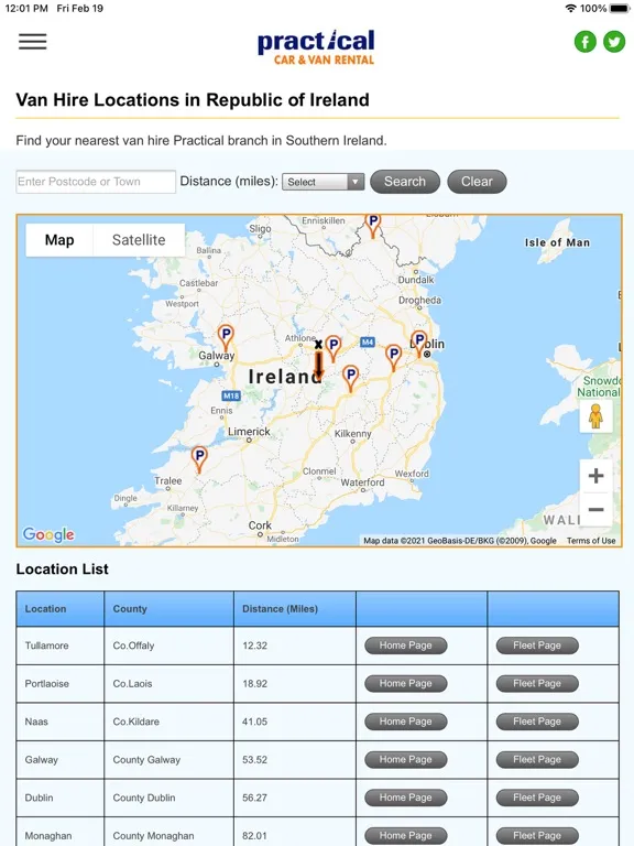 Capturas de pantalla de Practical Car & Van Rental IE iPad 
