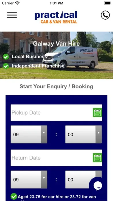 Capturas de pantalla de Practical Car & Van Rental IE