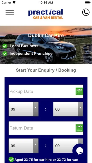 Capturas de pantalla de Practical Car & Van Rental IE