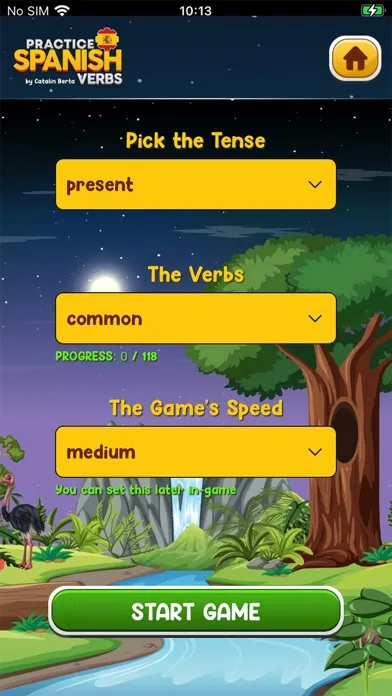 ภาพหน้าจอของ Learn Spanish Verbs Game Extra