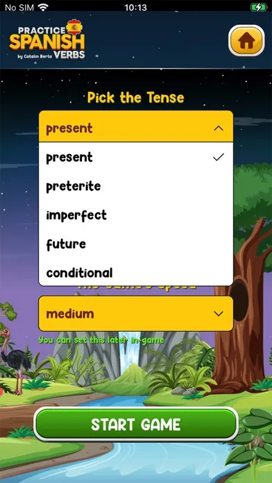 ภาพหน้าจอของ Learn Spanish Verbs Game Extra
