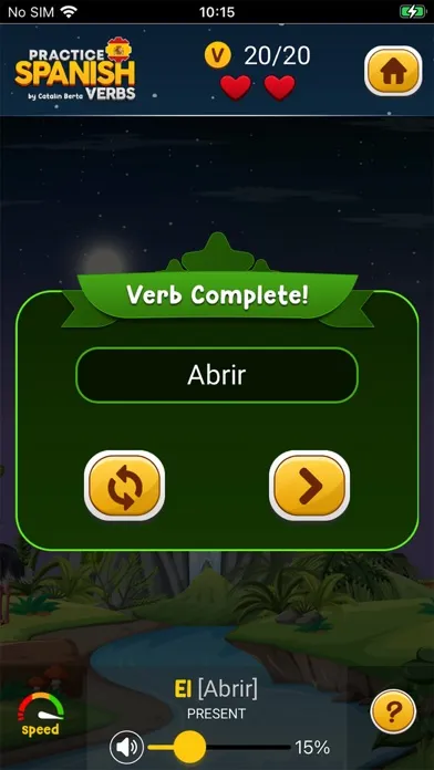 ภาพหน้าจอของ Learn Spanish Verbs Game Extra