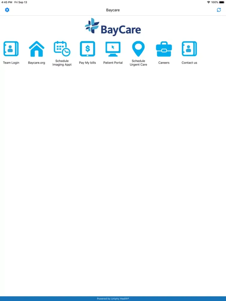 BayCare Community Application iPad  Screenshots