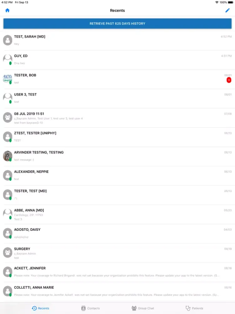 BayCare Community Application iPad  Screenshots