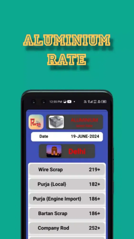Tangkapan skrin Purja Rate