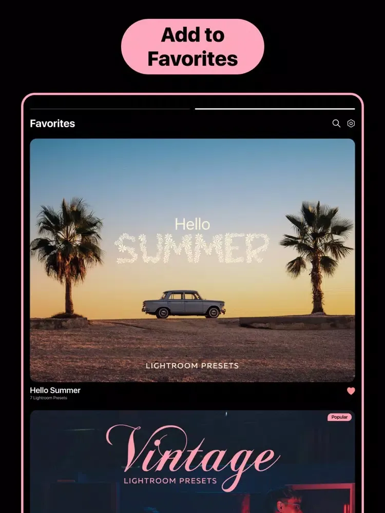 Presets Like - Photo Filters iPad  Screenshots