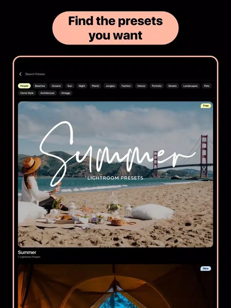 Presets Like - Photo Filters iPad  Screenshots