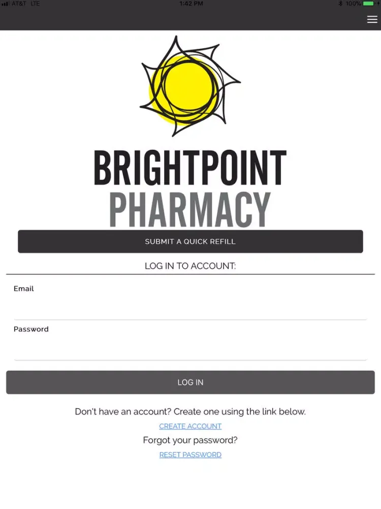 Tangkapan layar Brightpoint Pharmacy iPad 